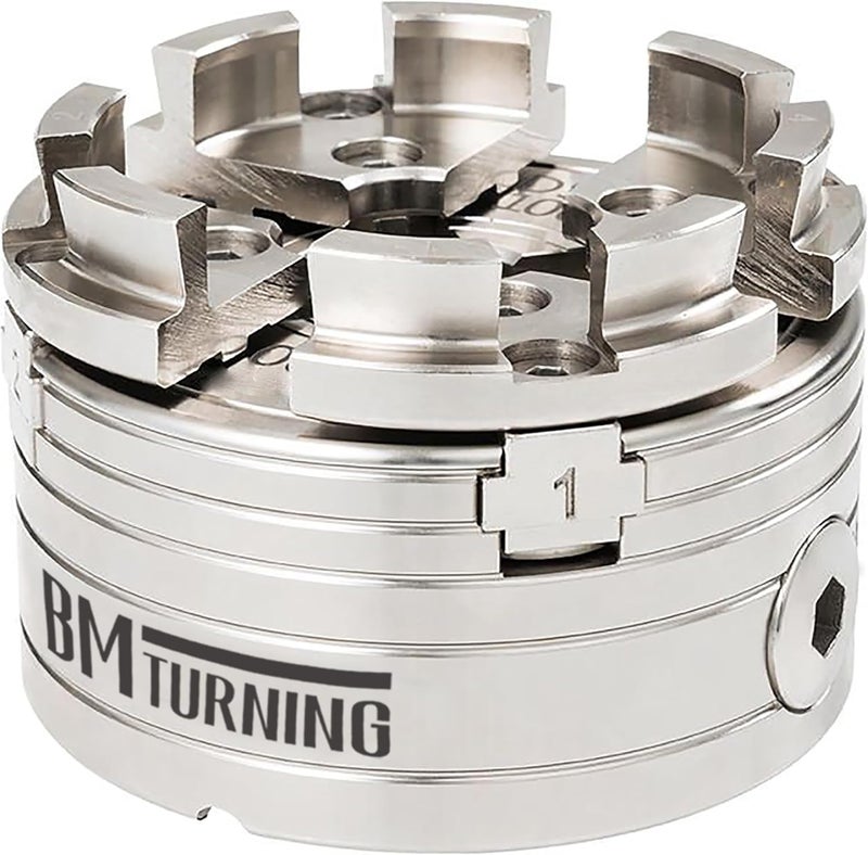BMTURNING BMT-JS70N 70mm Dovetail Jaws for Woodturning Lathe Chucks, Extended and reverse dovetails handle both bowls and spindle workpieces, Compatible with Super NOVA 2, G3. - Image 2